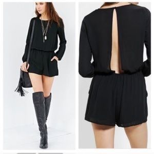 Long Sleeve Backless Romper